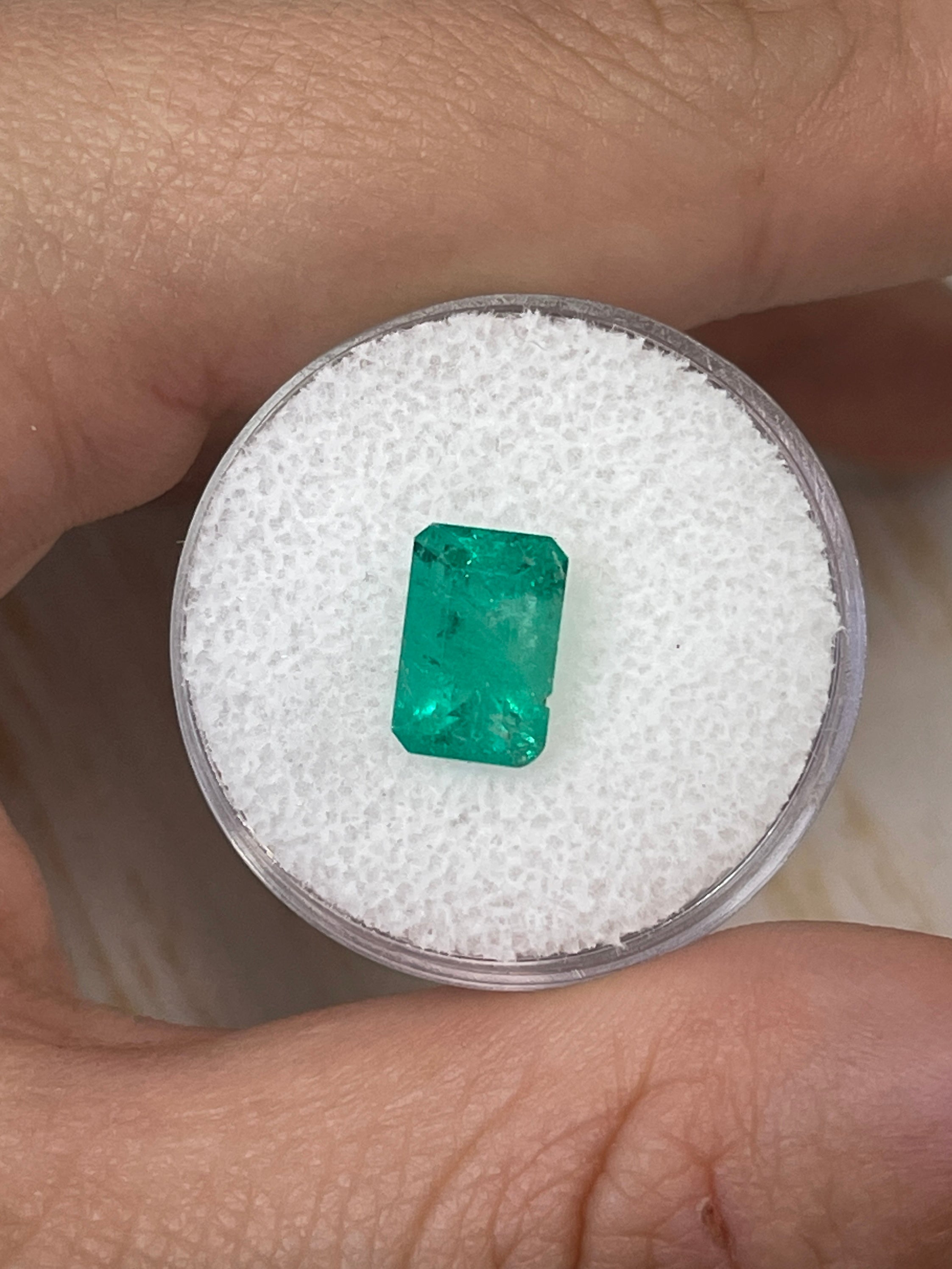 2.09 Carat 10x7 Imperfectly Perfect Natural Loose Colombian Emerald-Elongated Emerald Cut - JR Colombian Emeralds