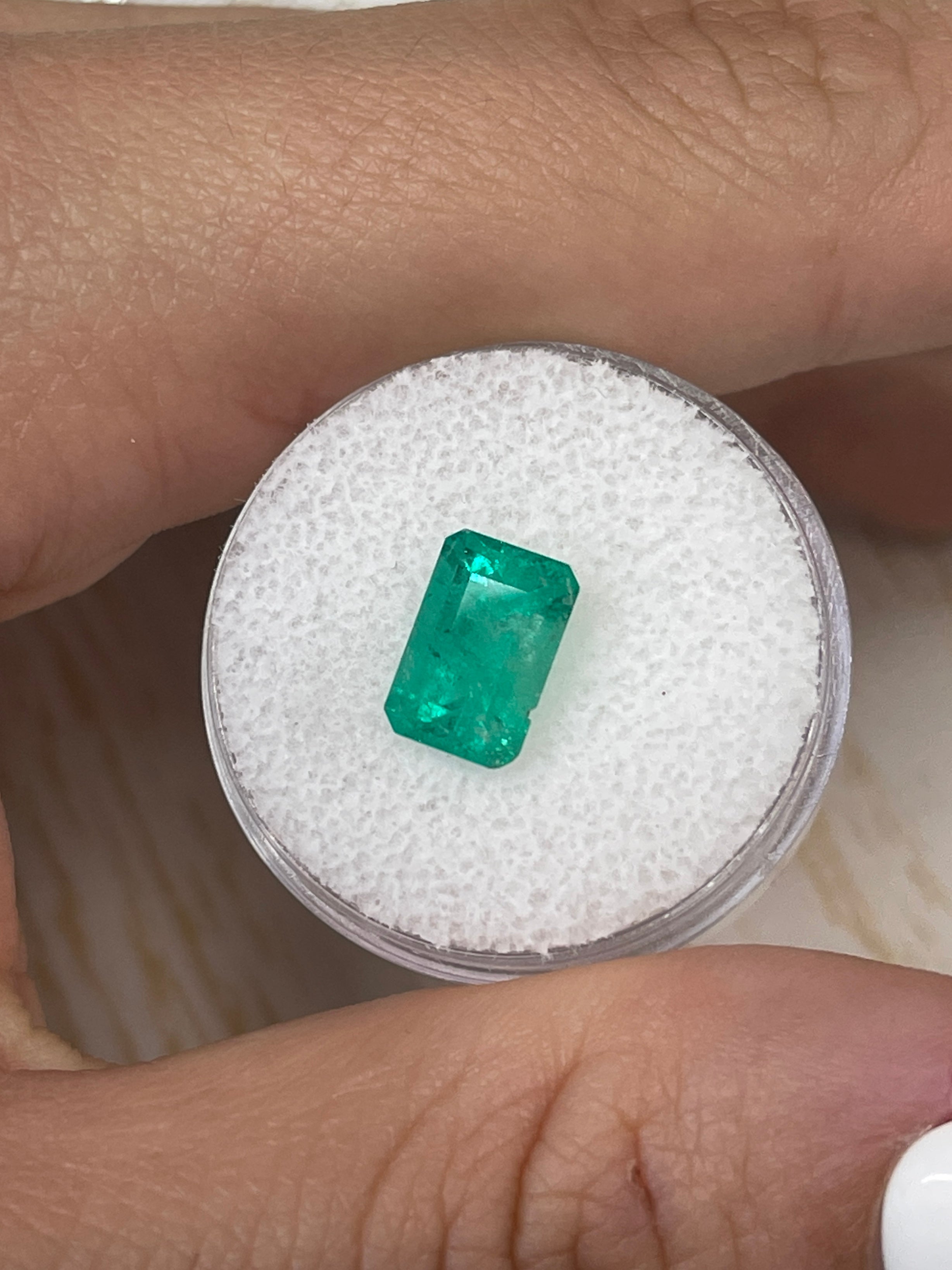 2.09 Carat 10x7 Imperfectly Perfect Natural Loose Colombian Emerald-Elongated Emerald Cut - JR Colombian Emeralds