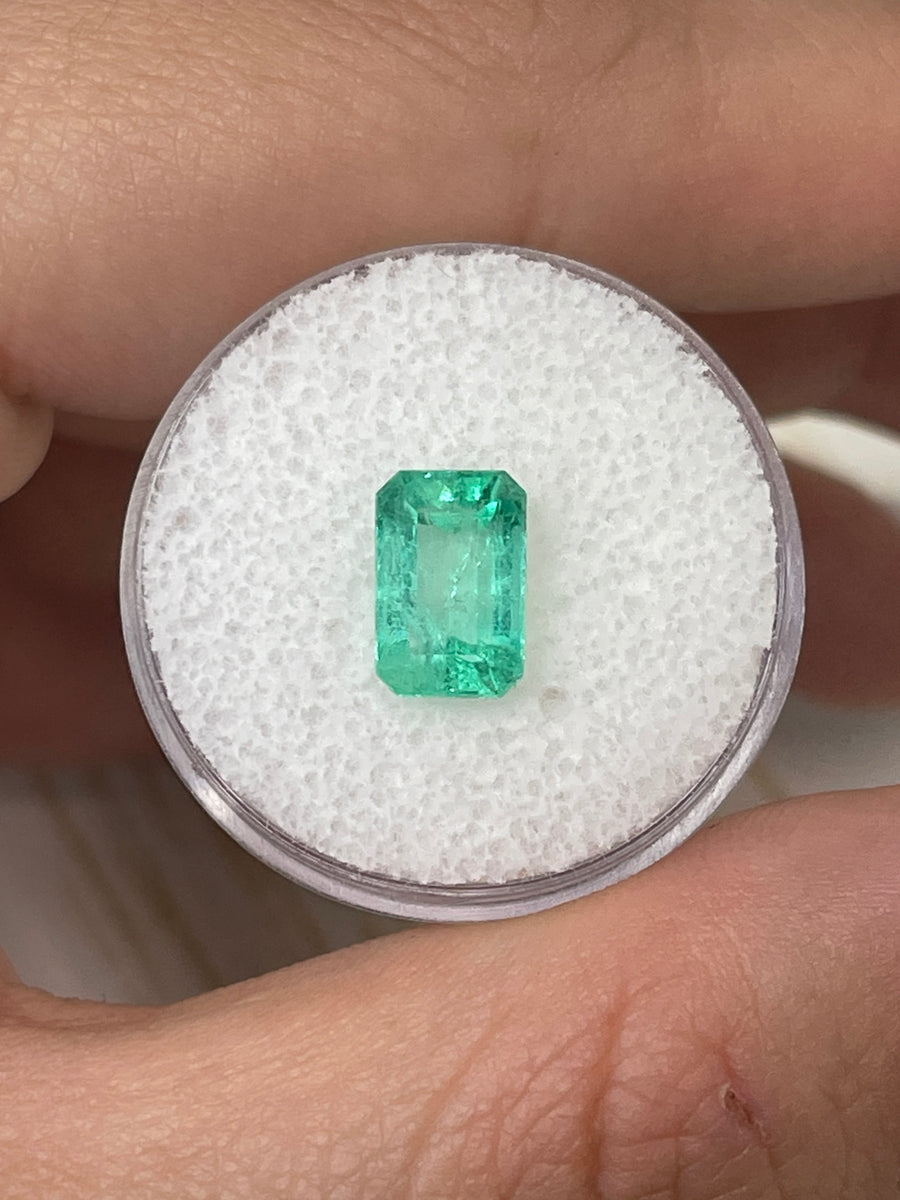 Bright Green 2.39 Carat Colombian Emerald - Emerald Cut Gem
