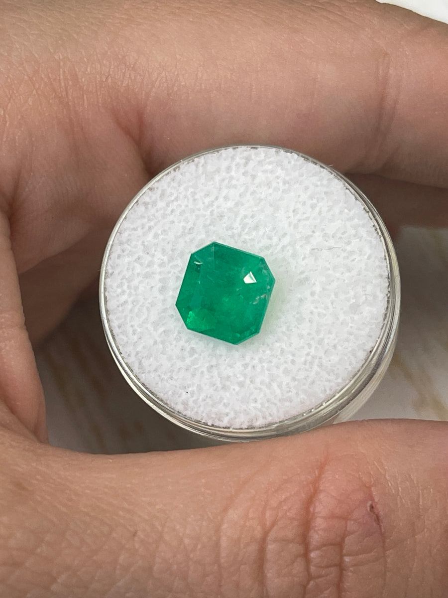 Natural Colombian Emerald - 2.82 Carat Asscher-Cut Gemstone