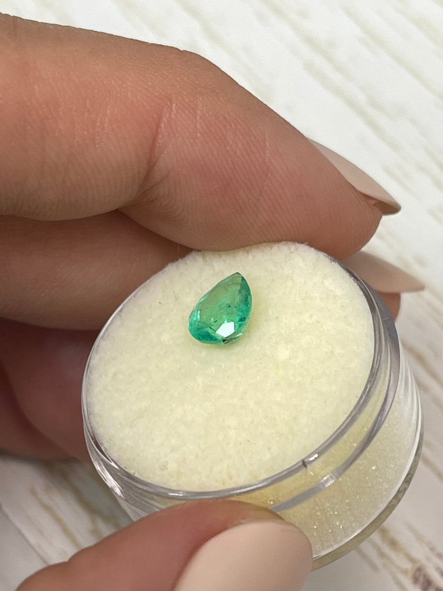 Emerald Gemstone - 0.94 Carat Colombian Variety in Refreshing Spring Green