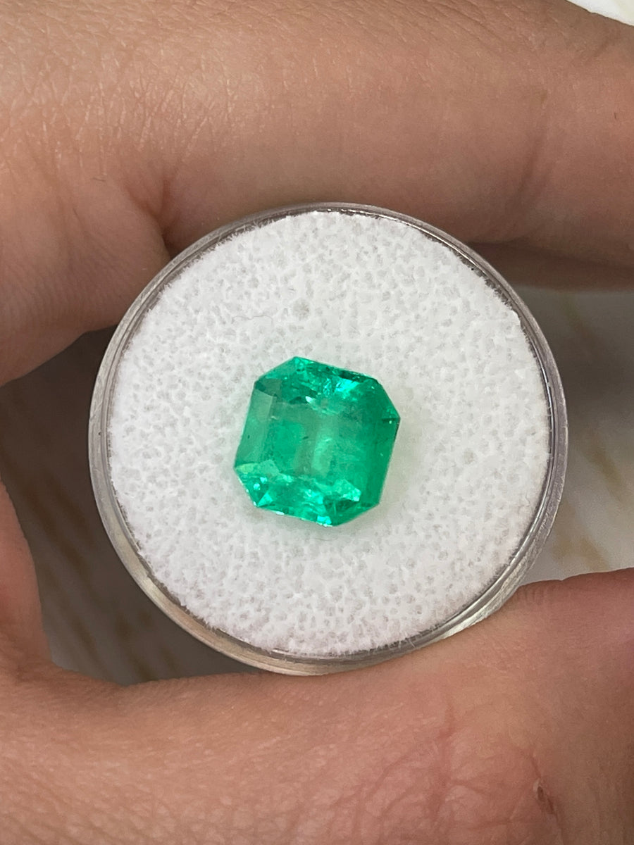 Captivating Asscher-Cut 3.21 Carat Natural Emerald Gem