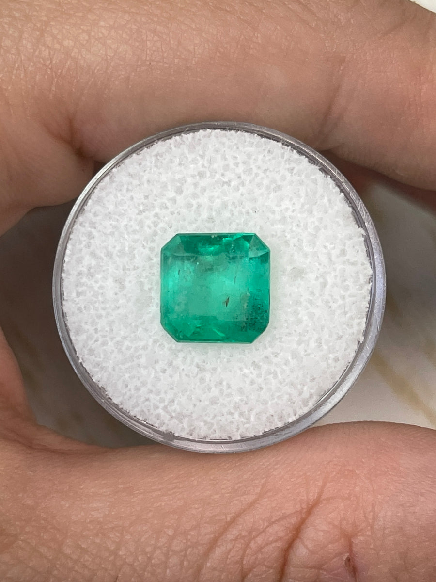 9x9mm Loose Colombian Emerald - 3.64 Carat Natural Gemstone
