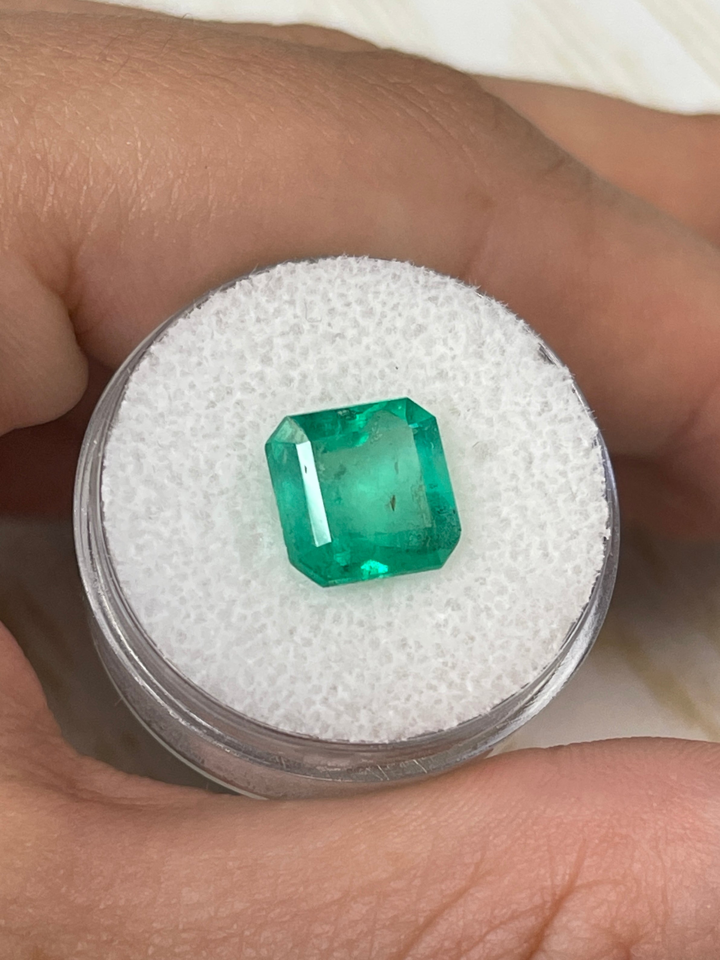 Exceptional 9x9mm Asscher Cut Colombian Emerald - 3.64 Carat