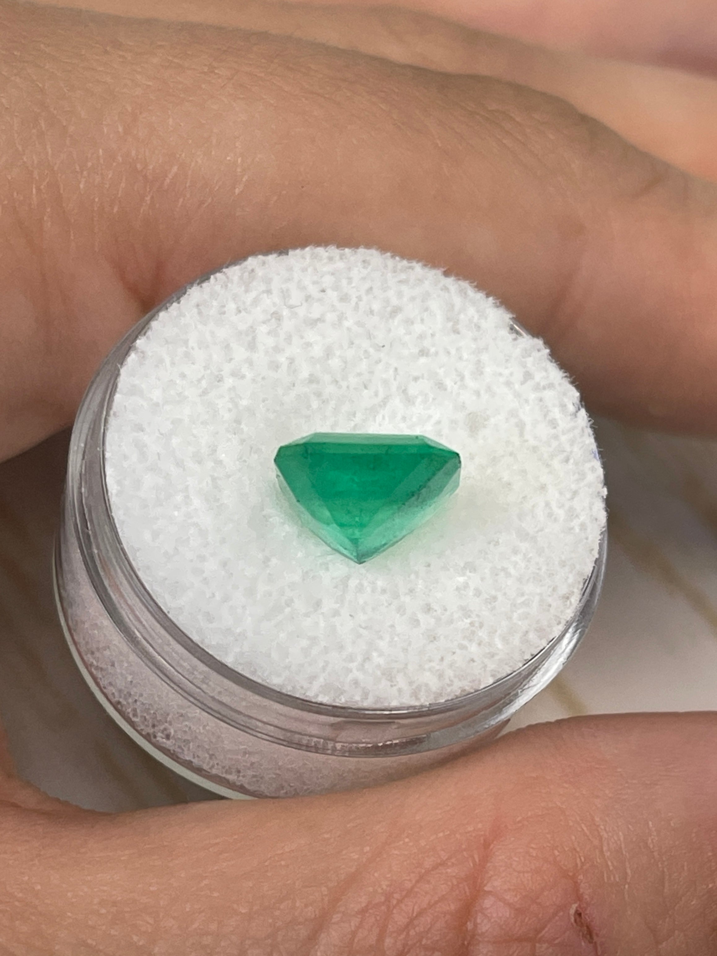 3.66 Carat Freckled Natural Loose Colombian Emerald-Asscher Cut - JR Colombian Emeralds