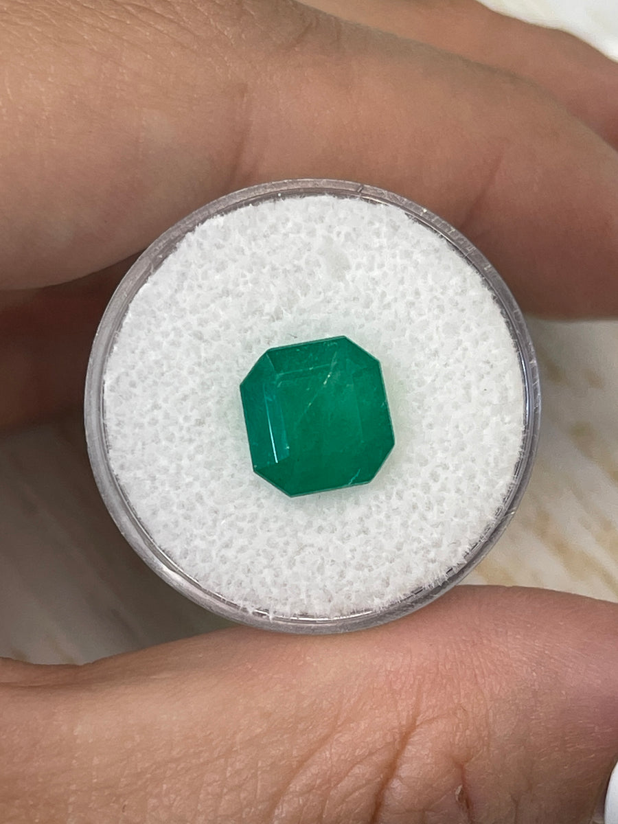 9.6x9.2 Forest Green Colombian Emerald - Clipped Corners