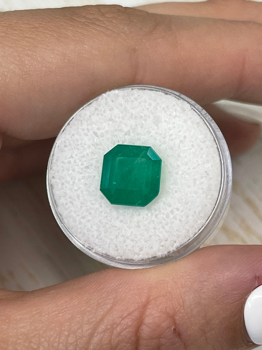 Rare 3.74 Carat Asscher Cut Emerald - Colombian Origin