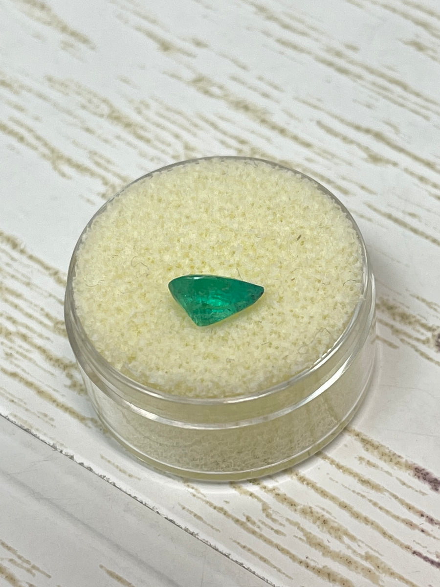 Loose Colombian Emerald - 1.15 Carat Pear-Shaped Stone in Medium Green