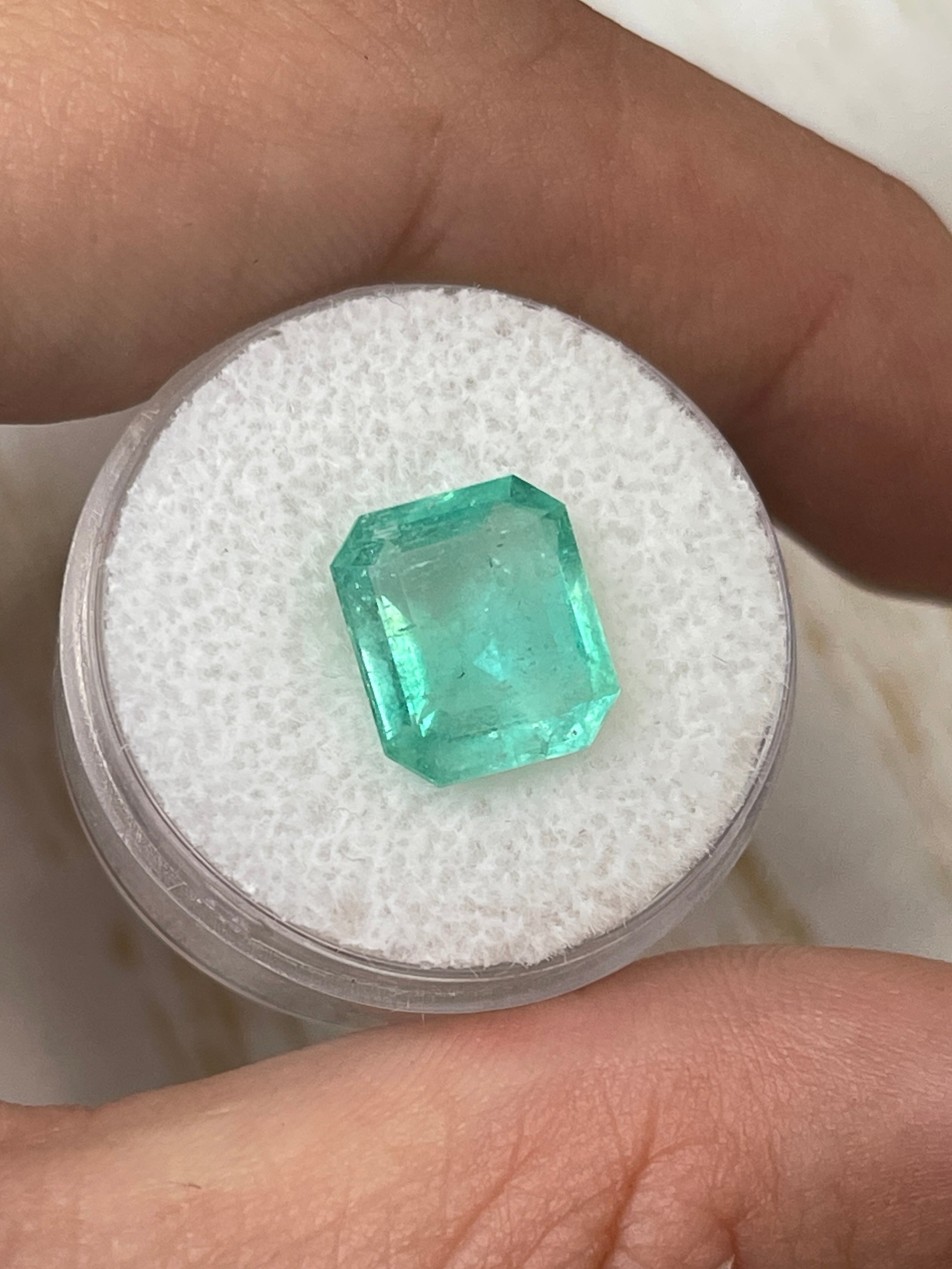 Natural Colombian Emerald - 4.43 Carats, Emerald Cut, Impressive 11x10mm Size