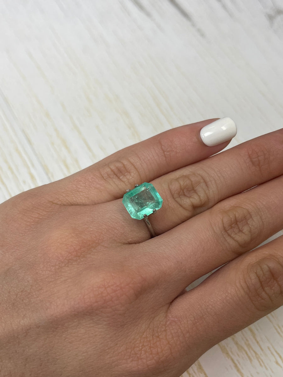 Impressive 4.43 Carat Colombian Emerald - Emerald Cut, 11x10mm Size
