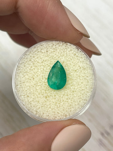 1.32 carat Imperfect Natural Loose Colombian Emerald-Pear Cut