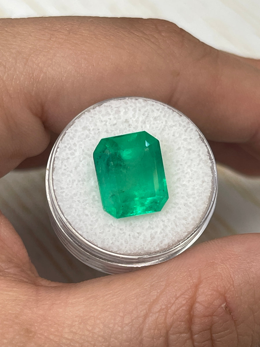 Large 13x11 Colombian Emerald - 9.28 Carat in Emerald Cut