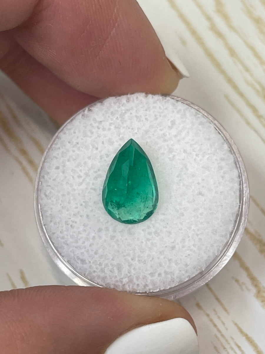 Pear Shaped Colombian Emerald - 2.37 Carat Gorgeous Green Loose Stone