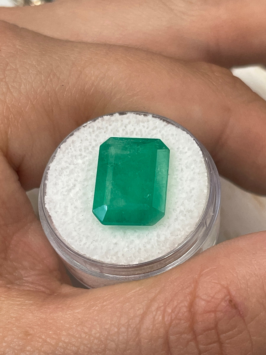 10.03 Carat Colombian Emerald - Genuine Loose Gemstone in Emerald Cut