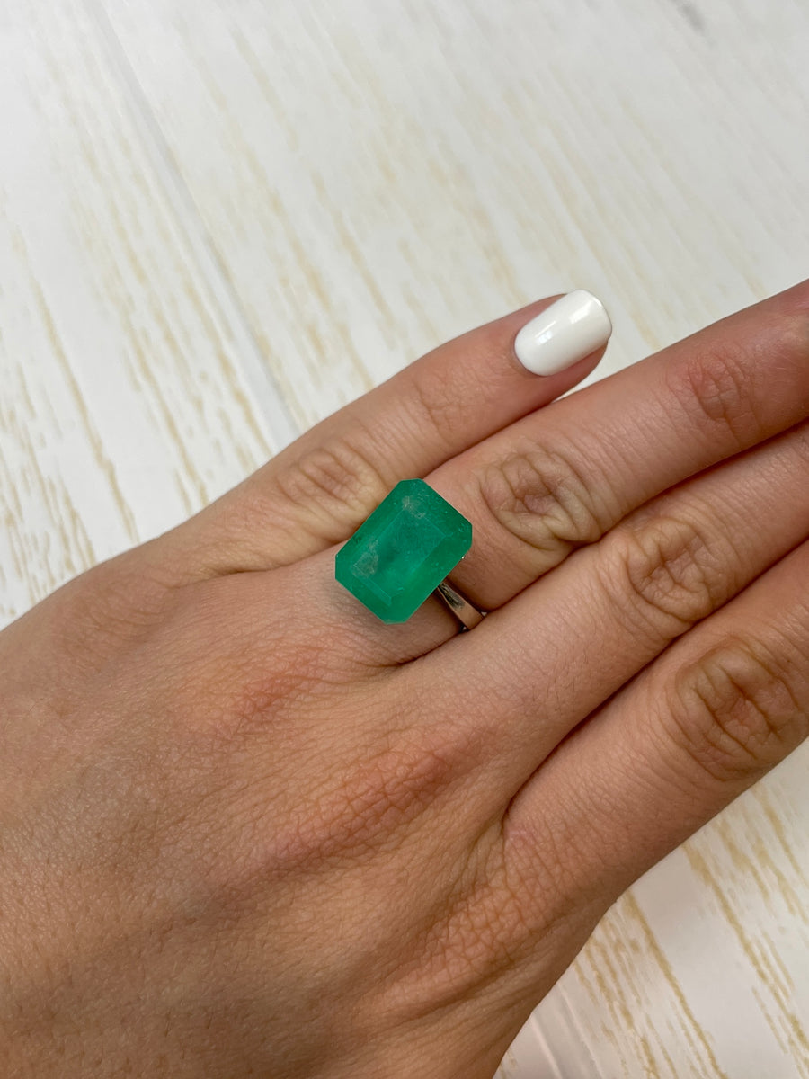 Fine Colombian Emerald - 10.03 Carat, Emerald Cut, Loose Precious Stone
