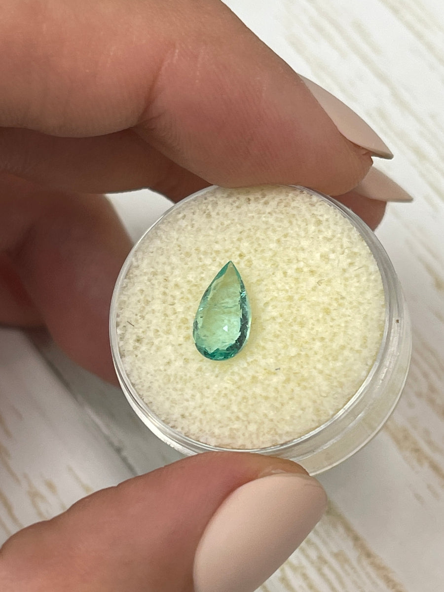 1.37 Carat Transparent Colombian Emerald - Pear Shape