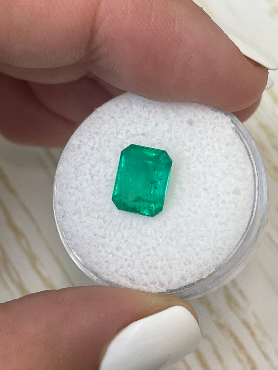 2.79 Carat 9x7 Medium Bluish Green Natural Loose Colombian Emerald- Emerald Cut