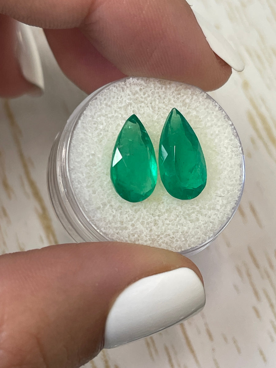 Pear Cut Colombian Emeralds - 5.82tcw