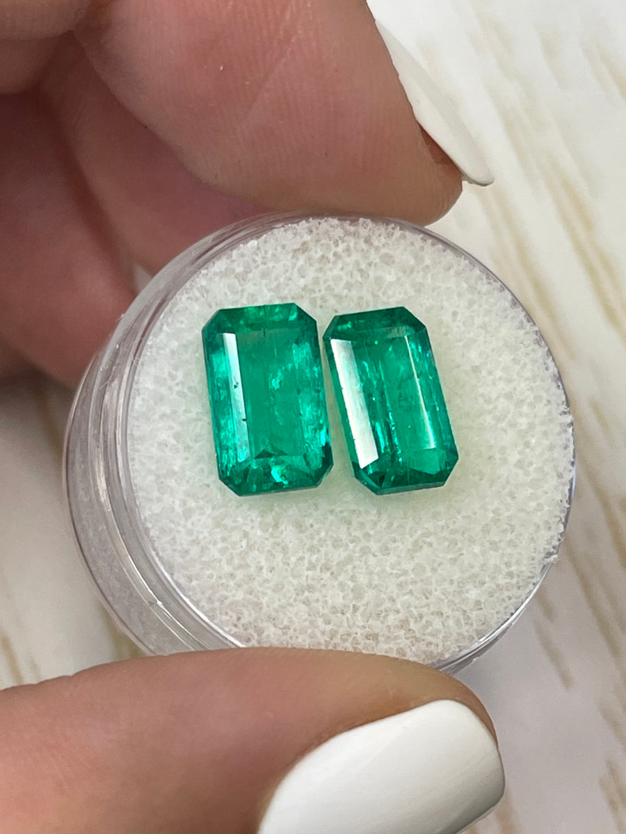 11x7mm Colombian Emeralds - 5.63 Carat Total Weight, GIA Verified