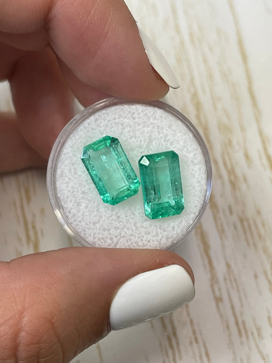 Colombian Emeralds - Two 11x7 Loose Stones, 7.56tcw
