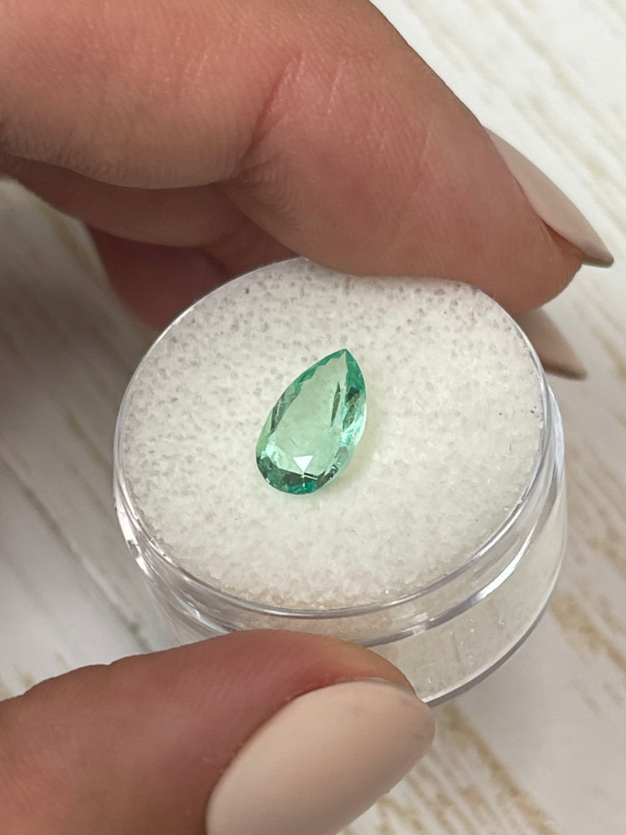 50 Carat Lustrous Colombian Emerald in a Pear Cut - Pure Elegance