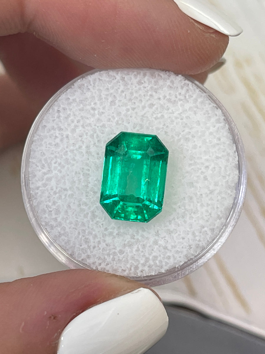 4.46 Carat Vivid Muzo Green Emerald - Loose Colombian Gemstone