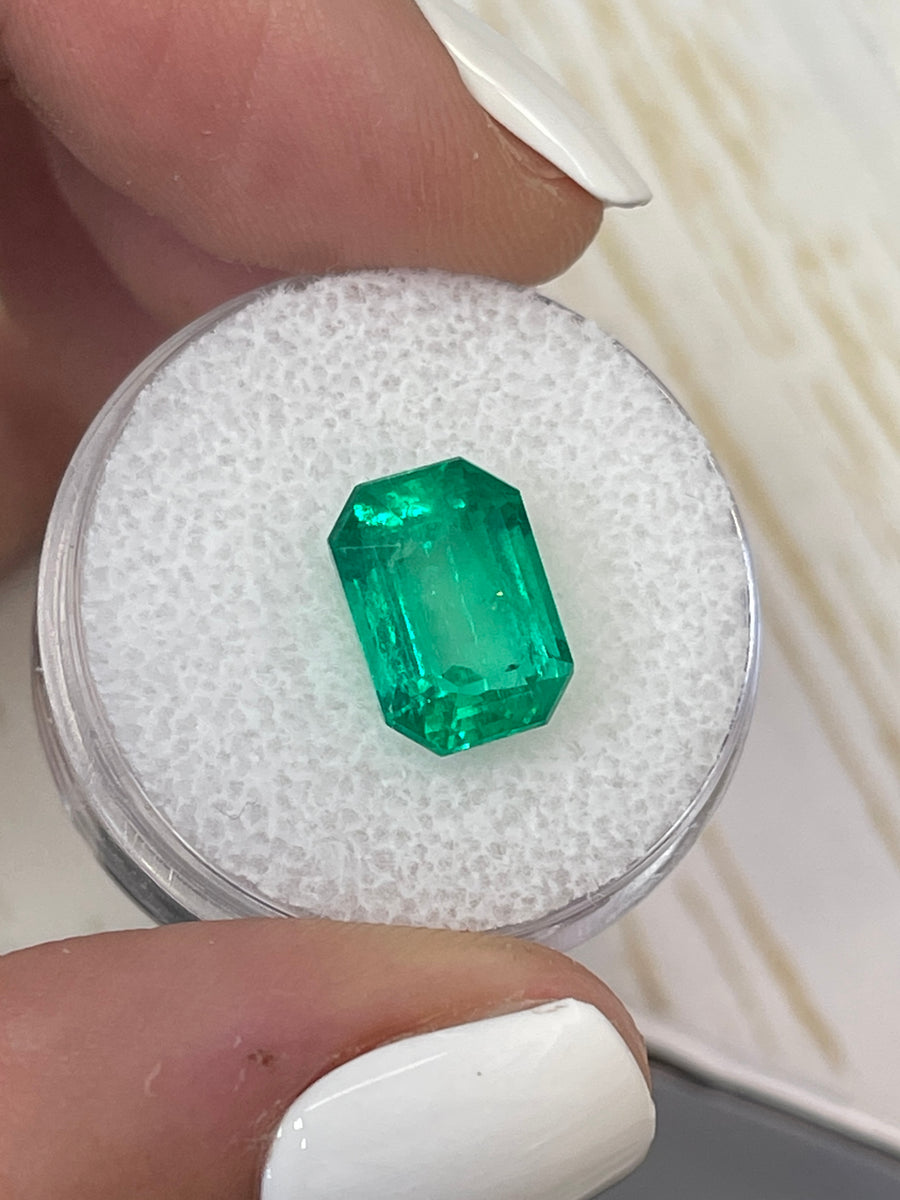 Stunning 11x8mm Emerald Cut Colombian Emerald - 4.46 Carats