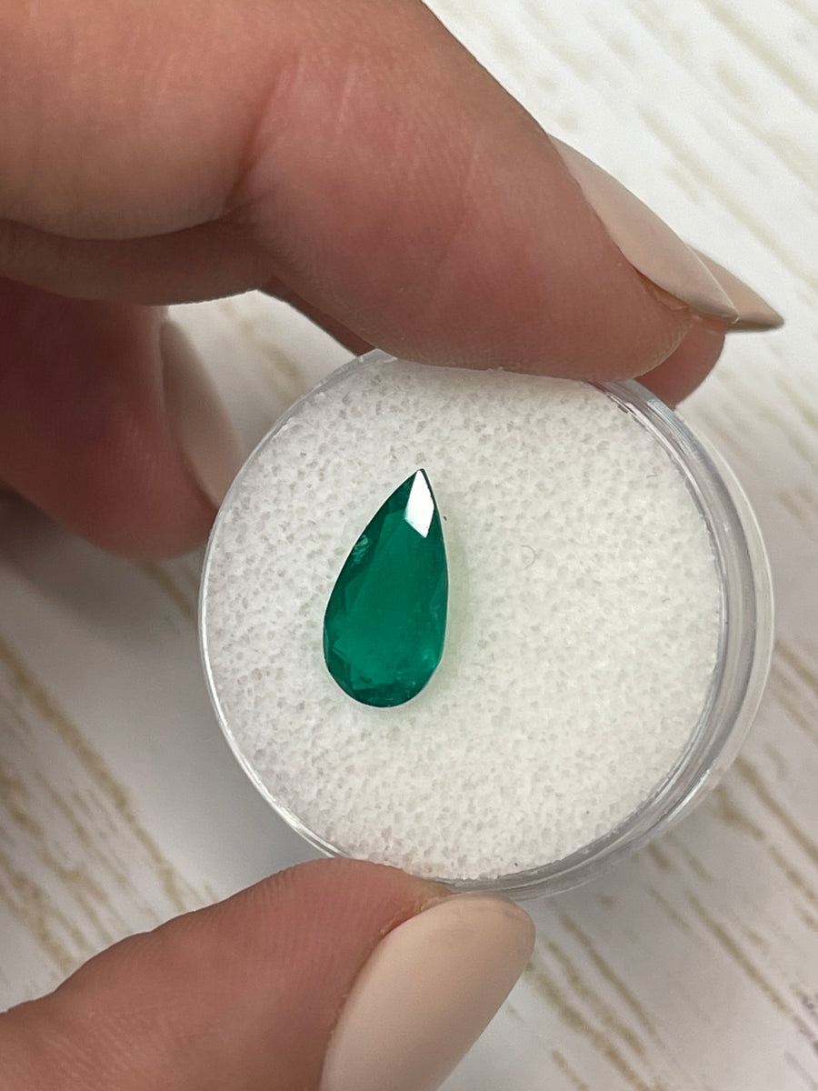 12.5x6.5mm Muzo Green Colombian Emerald - Loose Gemstone, 1.73 Carat