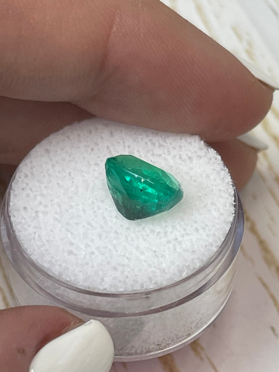 Cushion-Cut Colombian Emerald - 3.75 Carats, Vibrant Medium Green Shade