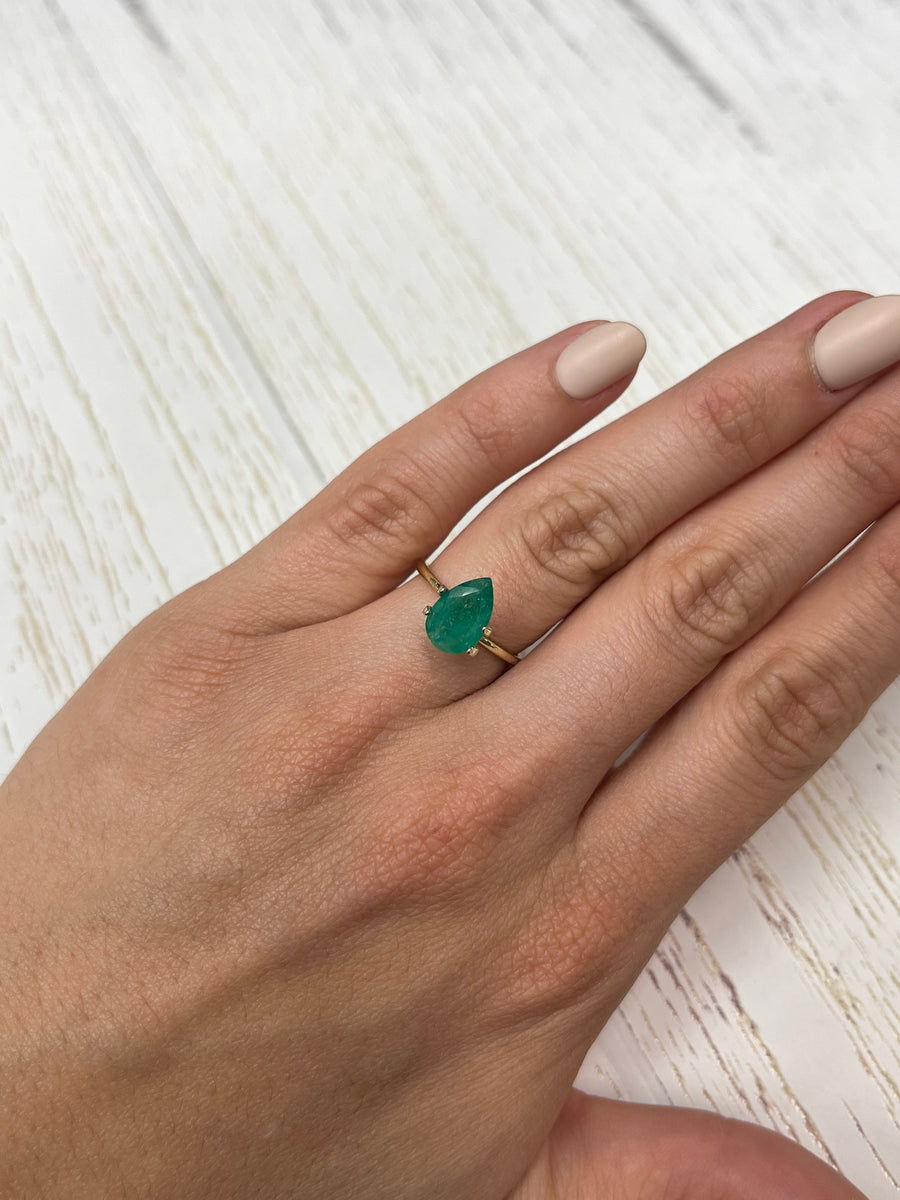 1.78 Carat Colombian Emerald - Pear Shape, Sourced from the Wilderness