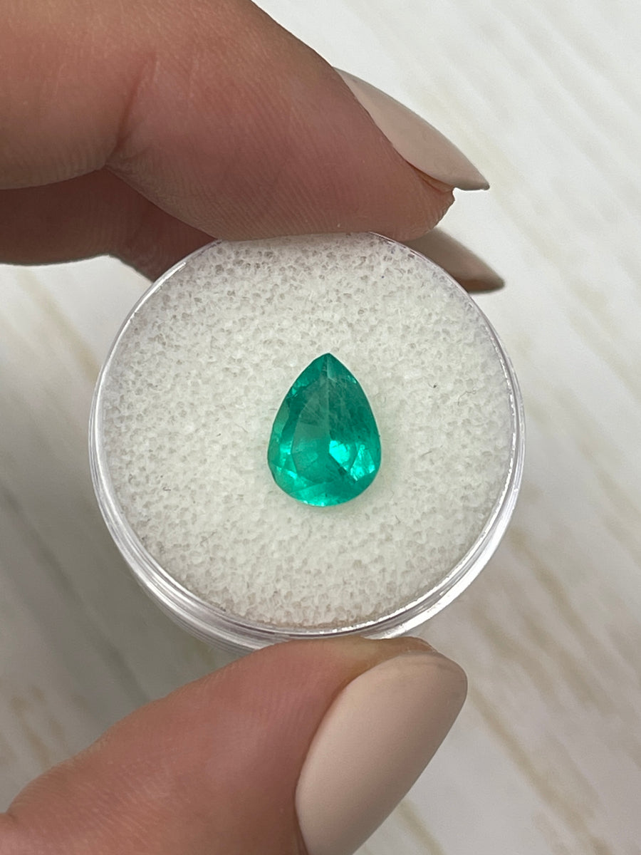 Colombian Emerald in Pear Cut: 1.88 Carats of Green Elegance