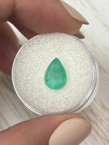Stunning 1.89 Carat Colombian Emerald - Pear Cut - Vibrant Green Gem