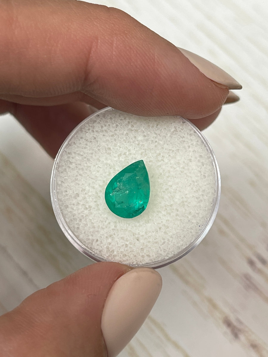 Pear-Cut 2.0 Carat Colombian Emerald - Authentic Loose Green Jewel