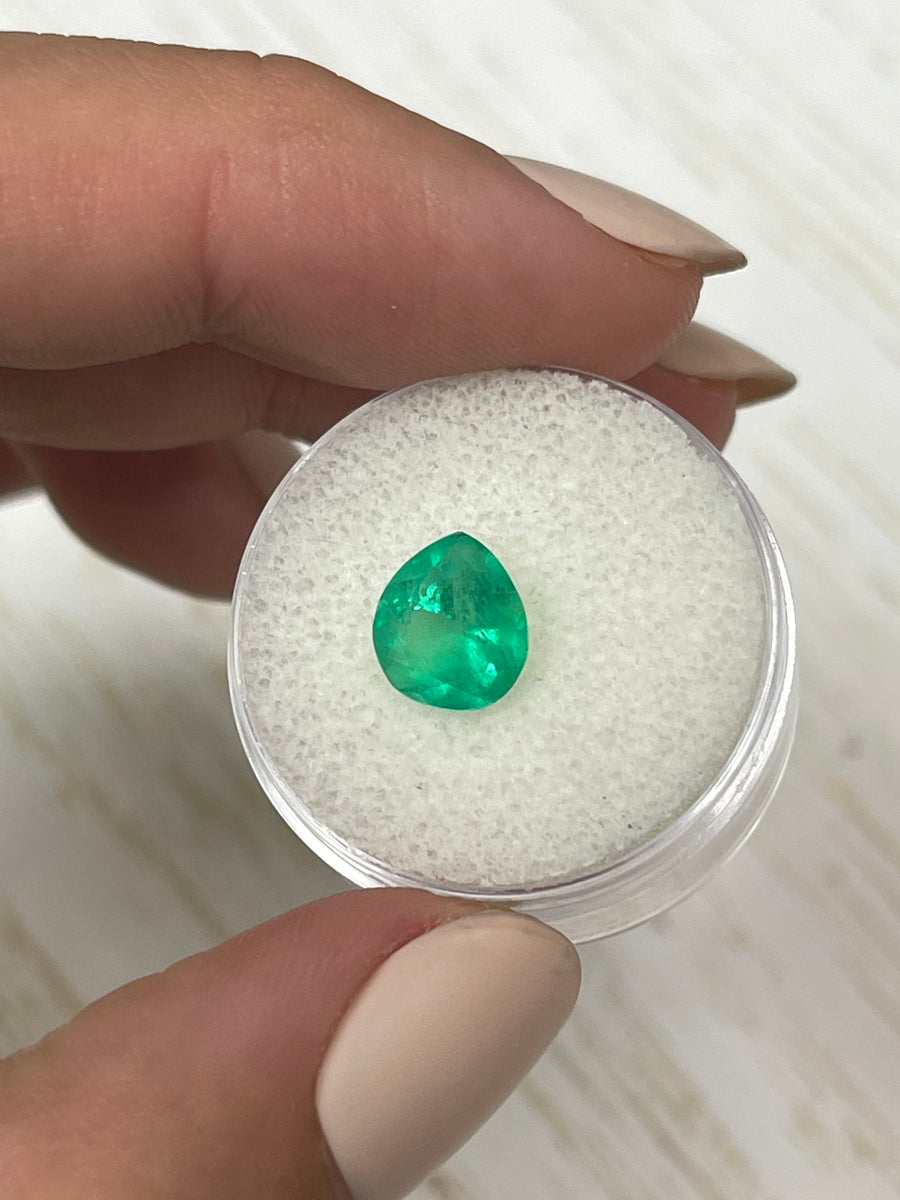 9x8mm Pear Cut Colombian Emerald - 2.03 Carat Loose Stone