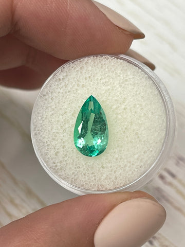2.22 Carat Pear-Cut Colombian Emerald Gemstone