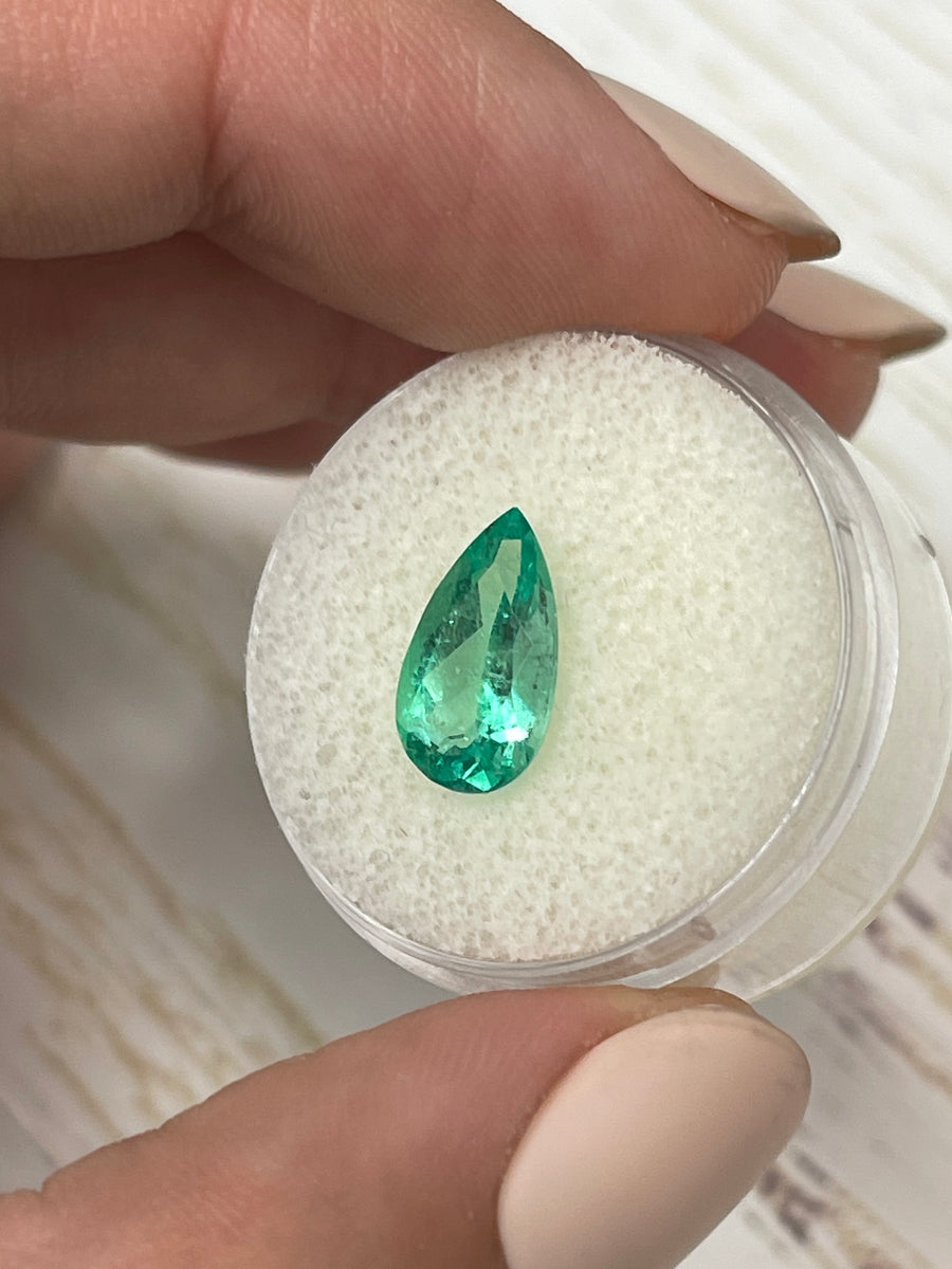 Natural Loose Colombian Emerald - 2.22 Carat Pear Cut