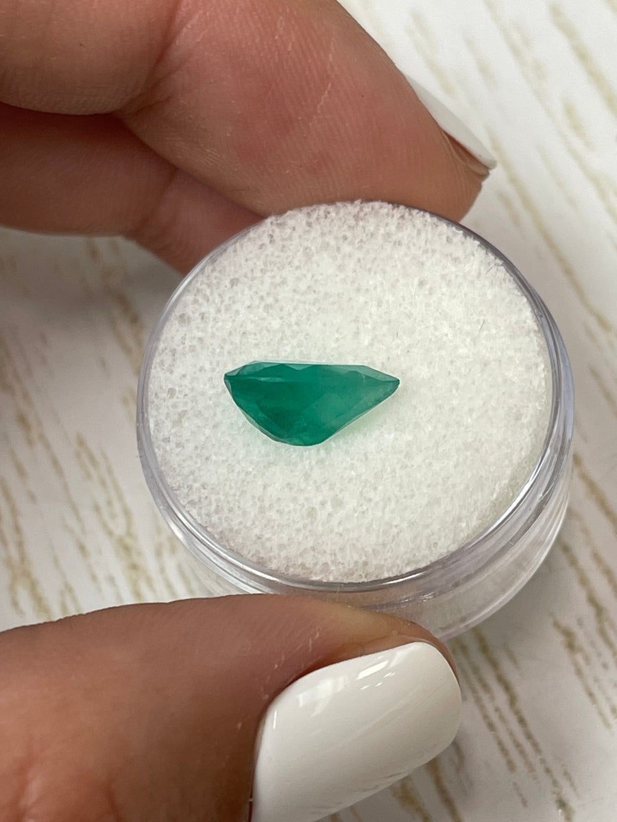 2.59 Carat Green Pear-Cut Emerald - Authentic Colombian Gemstone