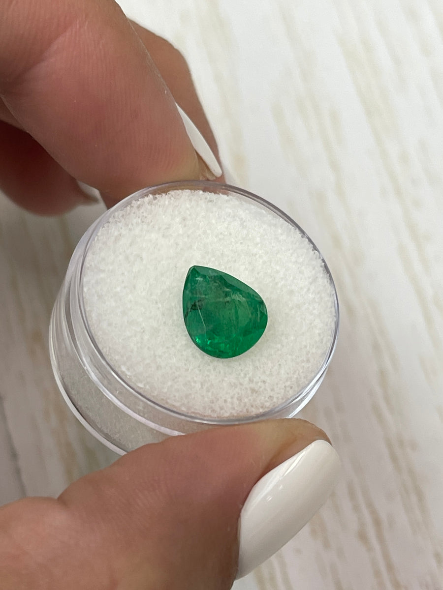 Exquisite 2.59 Carat Zambian Emerald - Pear Shaped and Radiant Green Hue
