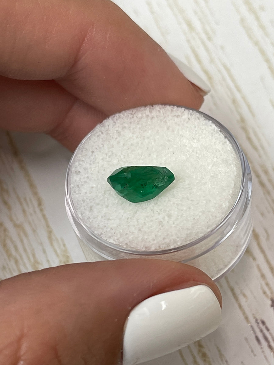 Captivating 2.59 Carat Pear Shaped Zambian Emerald - Deep Green Gem