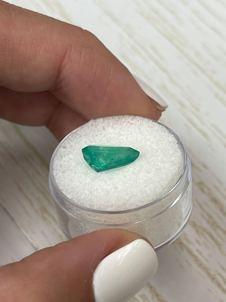Irresistible 2.71 Carat Pear Cut Colombian Emerald - Naturally Green and Distinctive