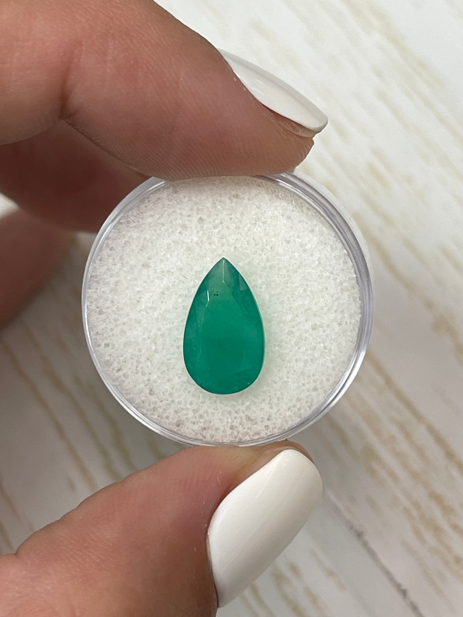 Translucent Colombian Emerald - Pear Cut, 2.73 Carat, Loose Gemstone