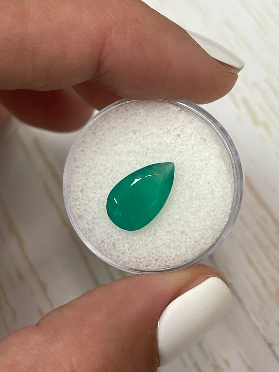 Pear Cut Colombian Emerald - 2.73 Carat, Unset Natural Gem