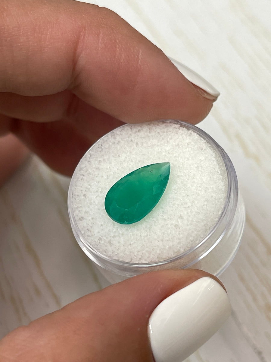 2.73 Carat Loose Colombian Emerald - Beautiful Pear-Shaped Stone