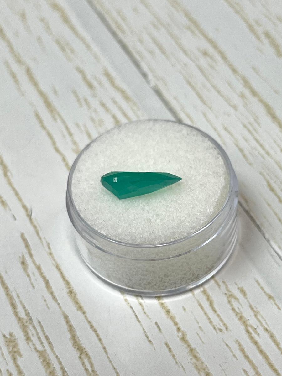 Natural Colombian Emerald - 2.73 Carat, Translucent Pear Cut