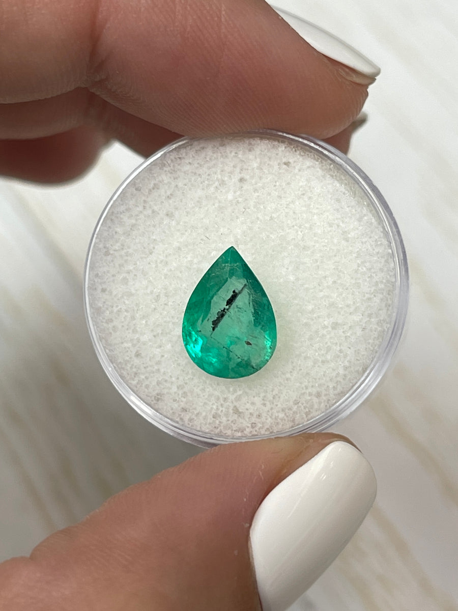 2.77 Carat Pear-Cut Colombian Emerald - Unique Green Gem