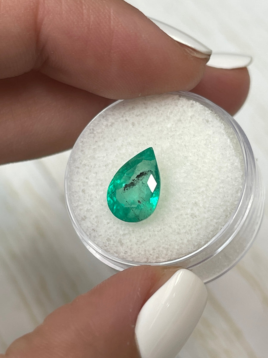 Flawless 2.77 Carat Colombian Emerald - Pear Cut Gemstone