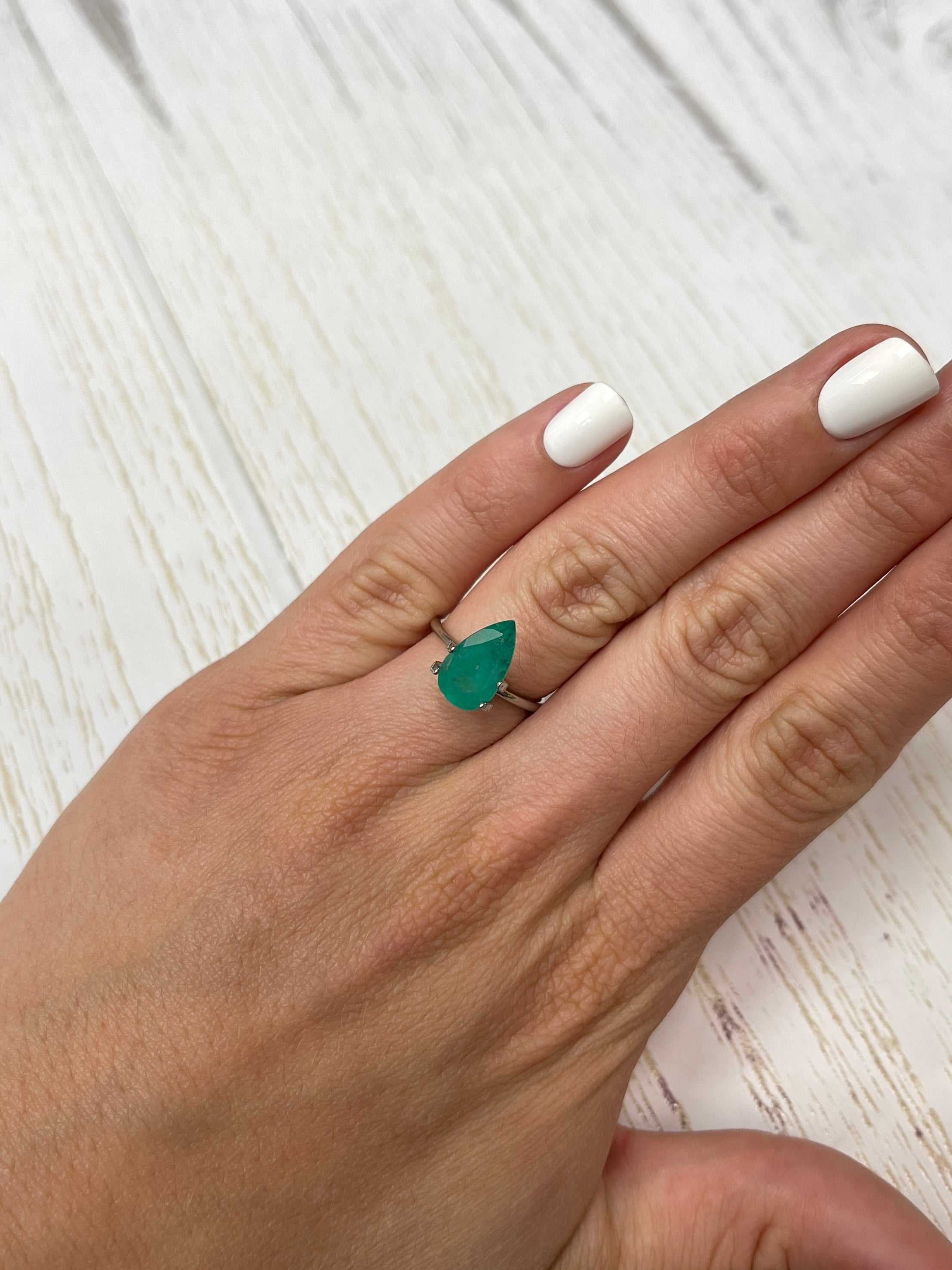 Large Pear Cut Emerald - 2.81 Carat Loose Gem