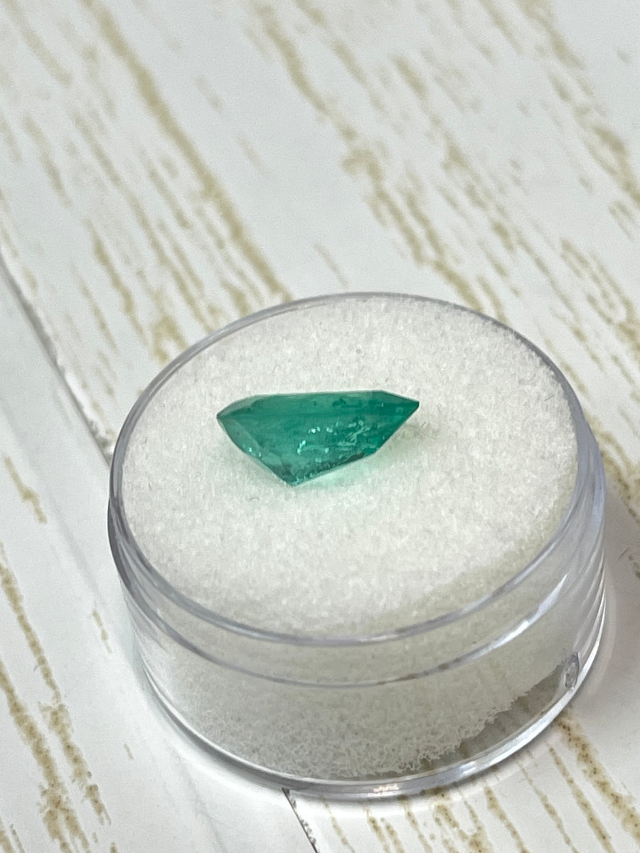 2.84 Carat Loose Colombian Emerald - Unique Pear Shape