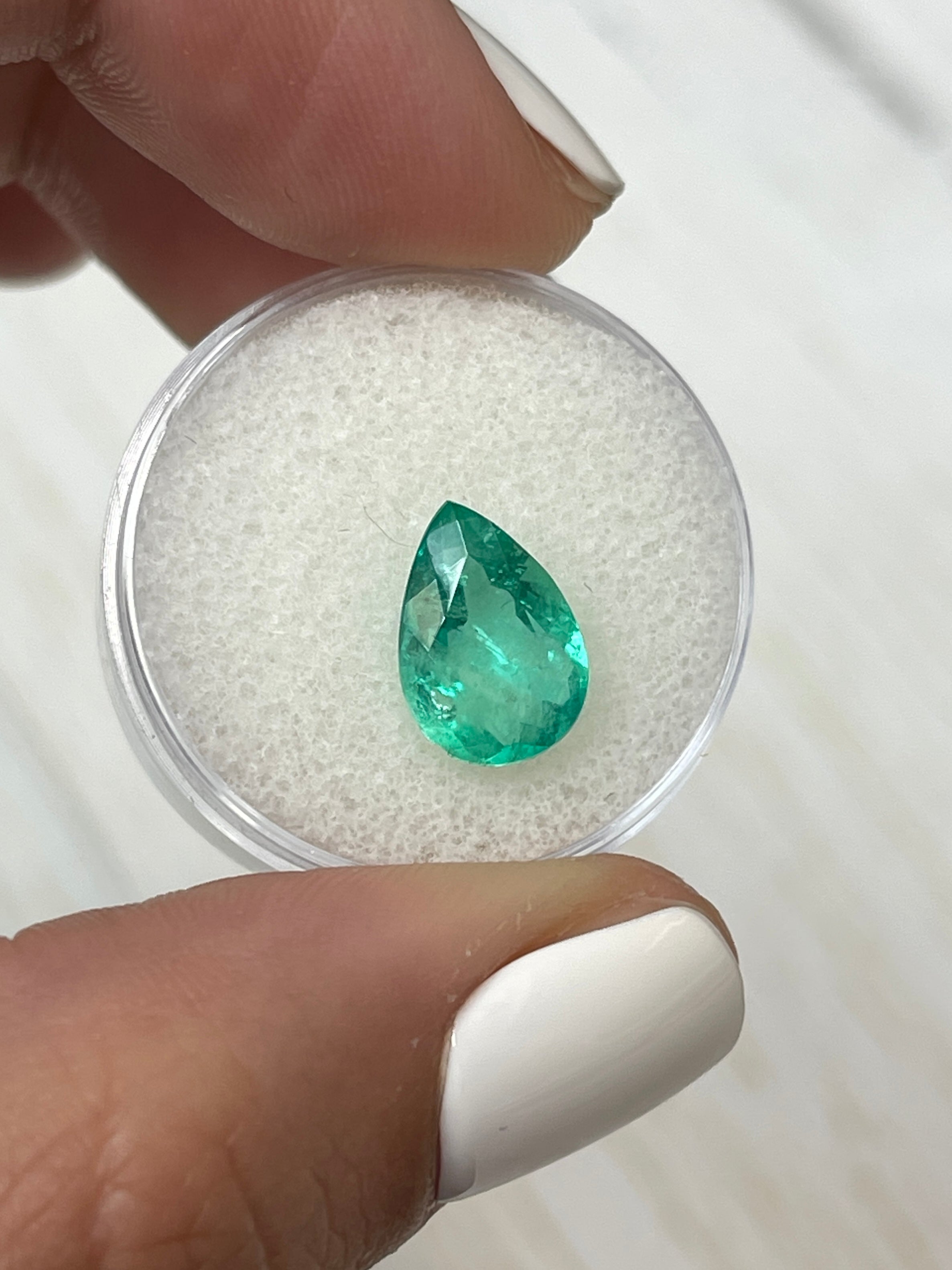 Natural Light Blue Green Colombian Emerald - 2.88 Carat Loose Gem