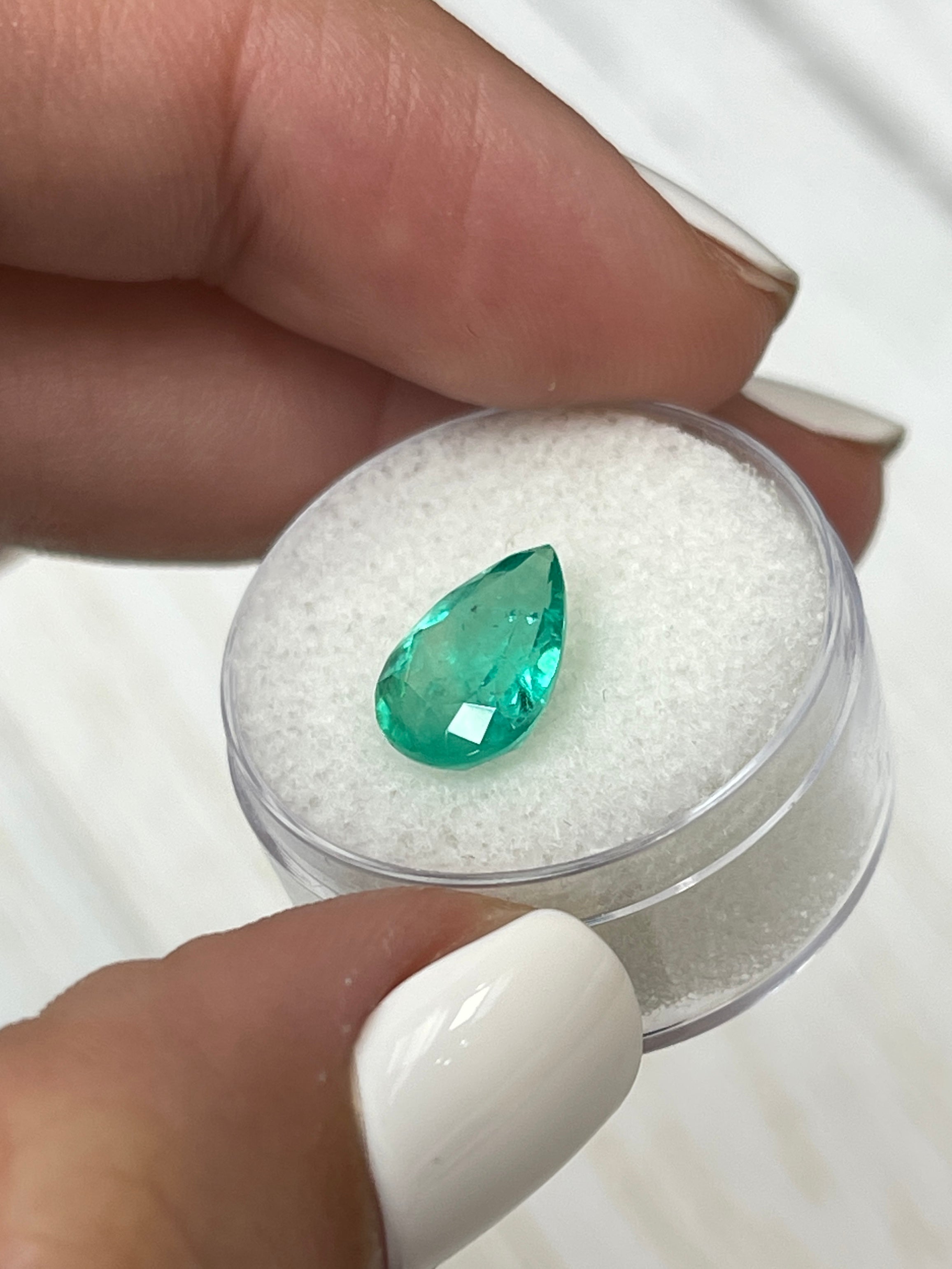 2.88 Carat Loose Colombian Emerald - Beautiful Light Blue Green Shade